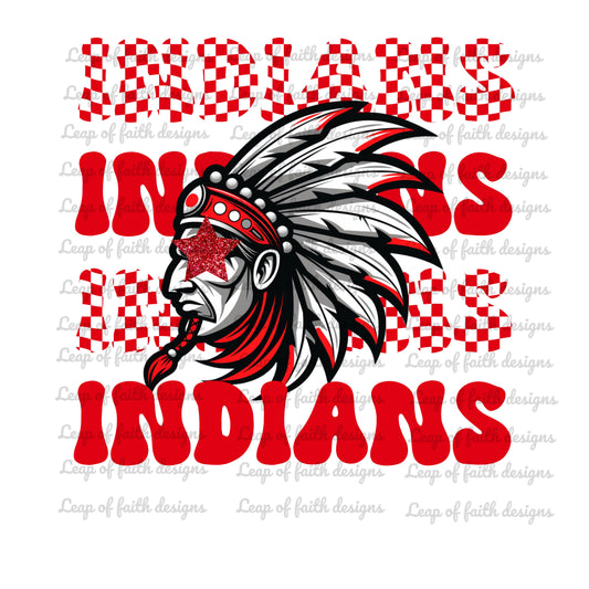 Indian red mascot