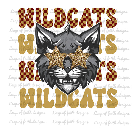 Wildcats gold mascot