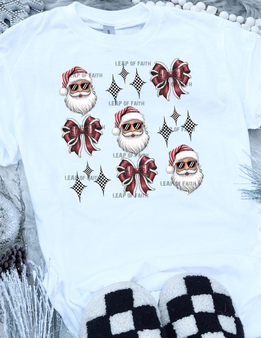 Santa checkered coquette design