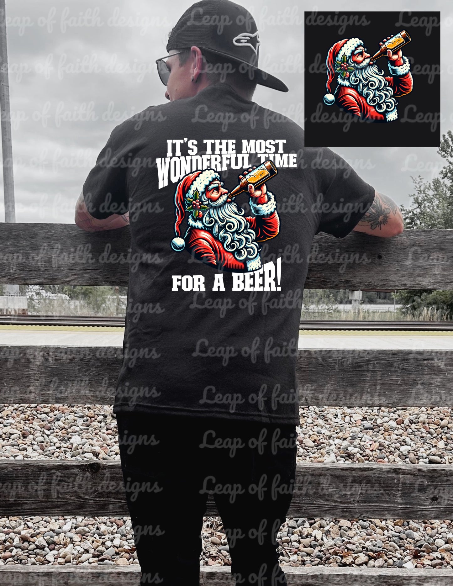 It’s the most wonderful time for a beer Men’s png with pocket and both black and white design