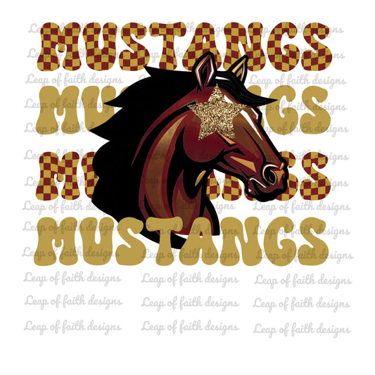 Mustangs gold mascot