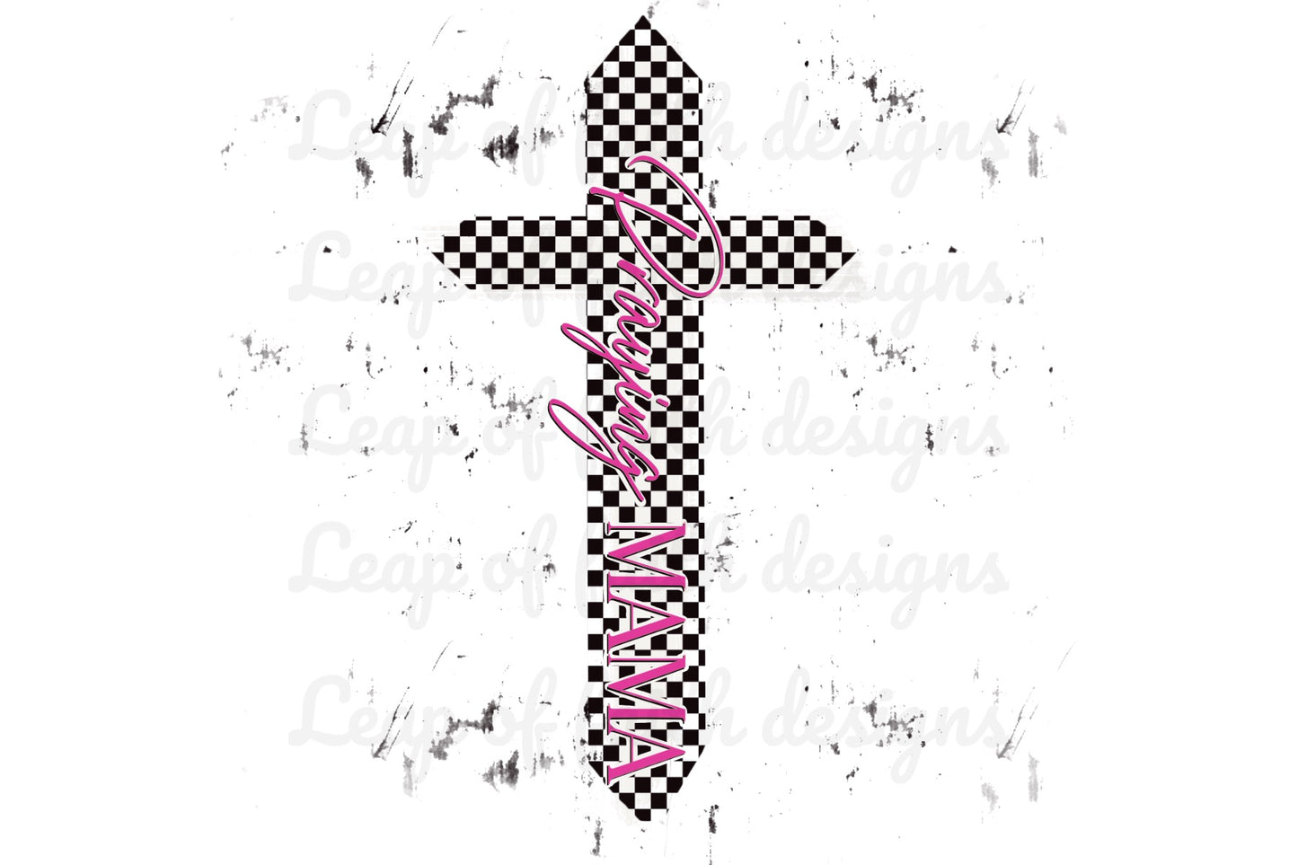 praying mama checkered cross