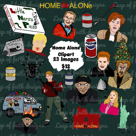 Home alone clipart bundle