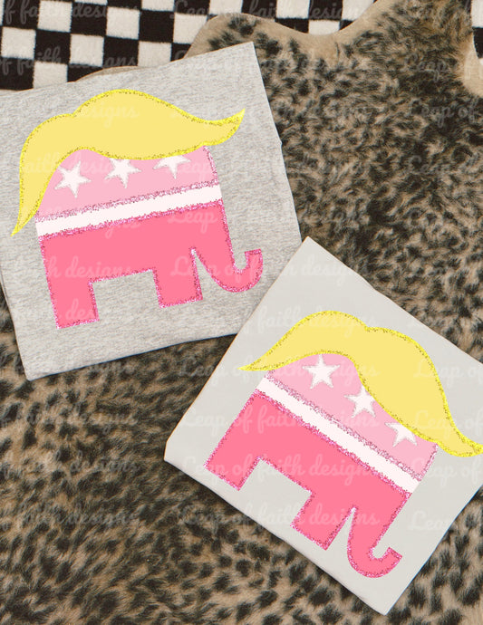 Pink glitter republican