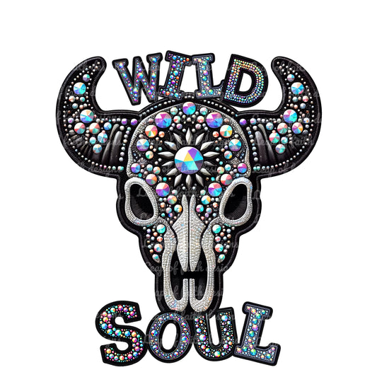 Wild soul faux embroidery gems