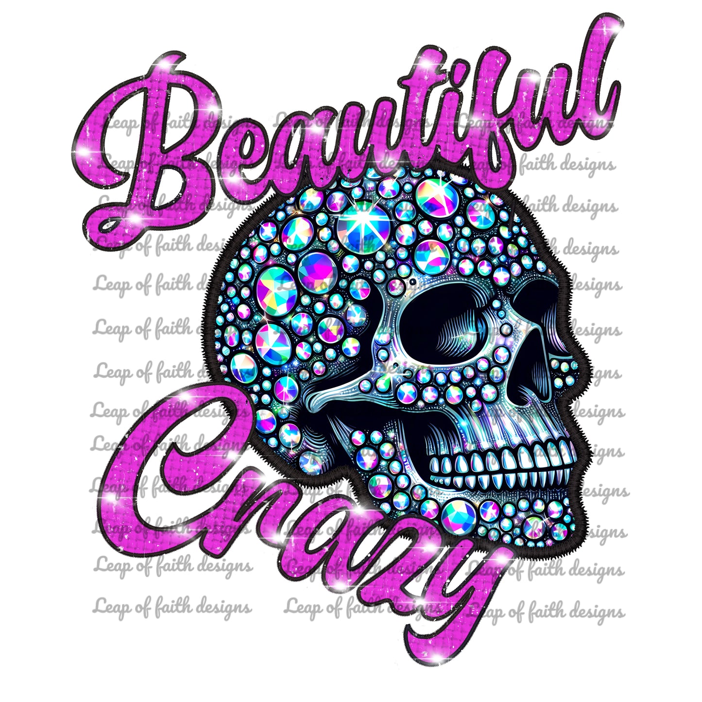 Beautiful crazy faux embroidery