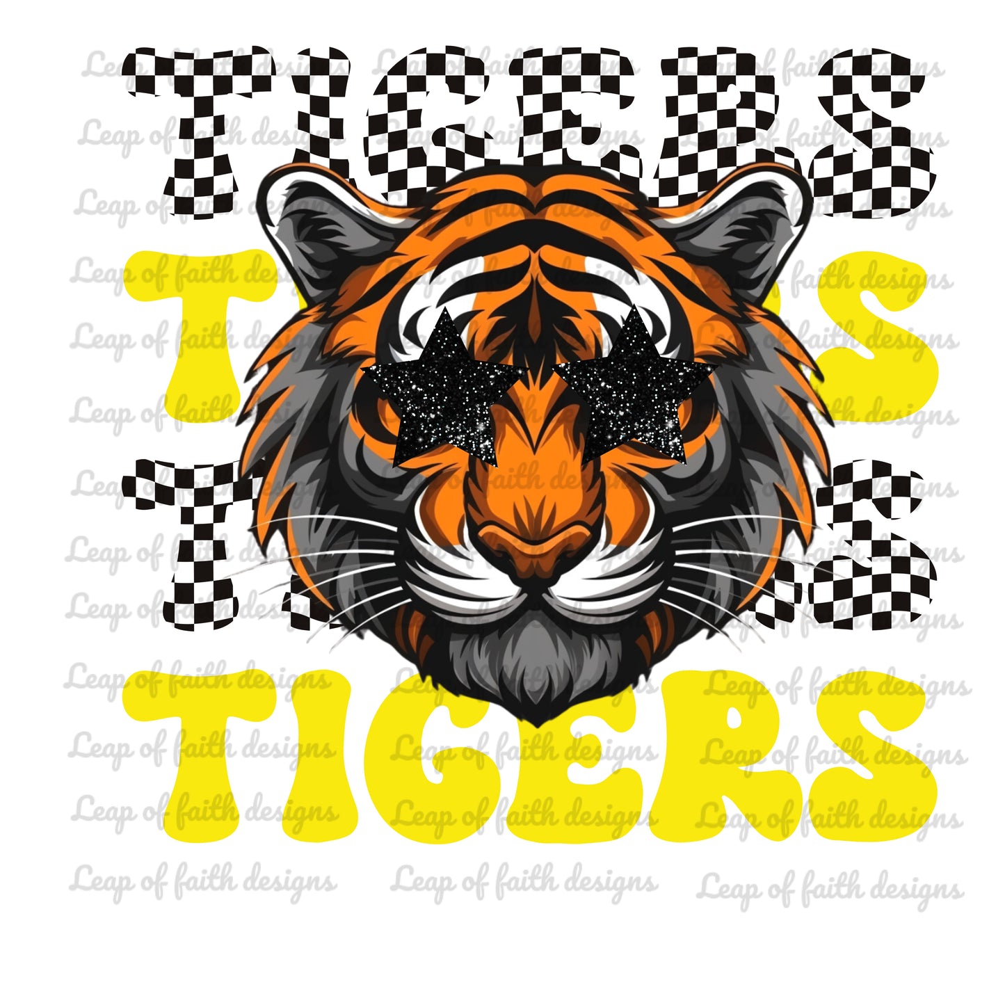 Tiger mascot black yellow