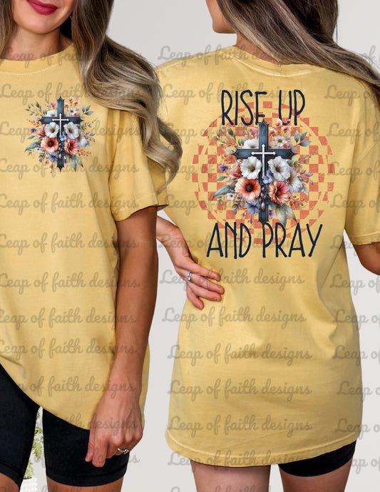 Rise up and pray floral with pocket design