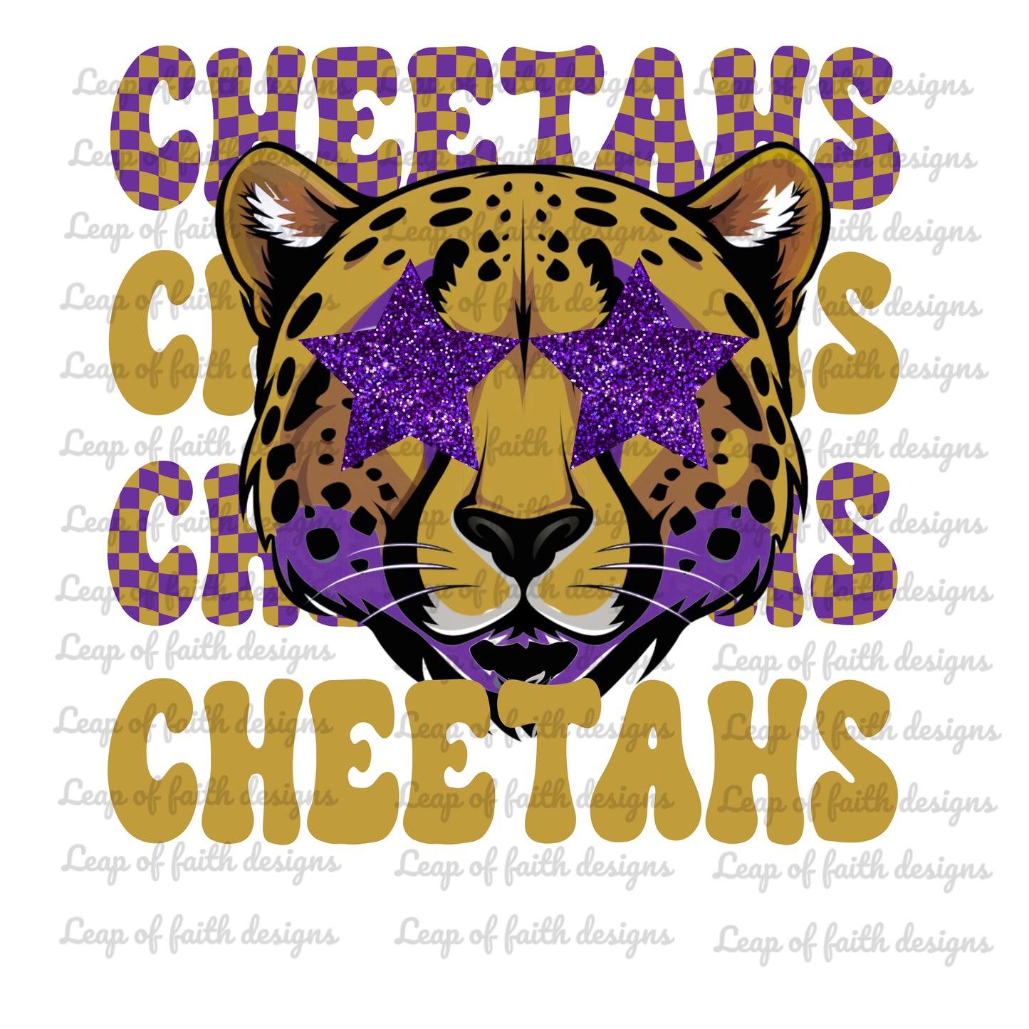 Cheetahs purple mascot