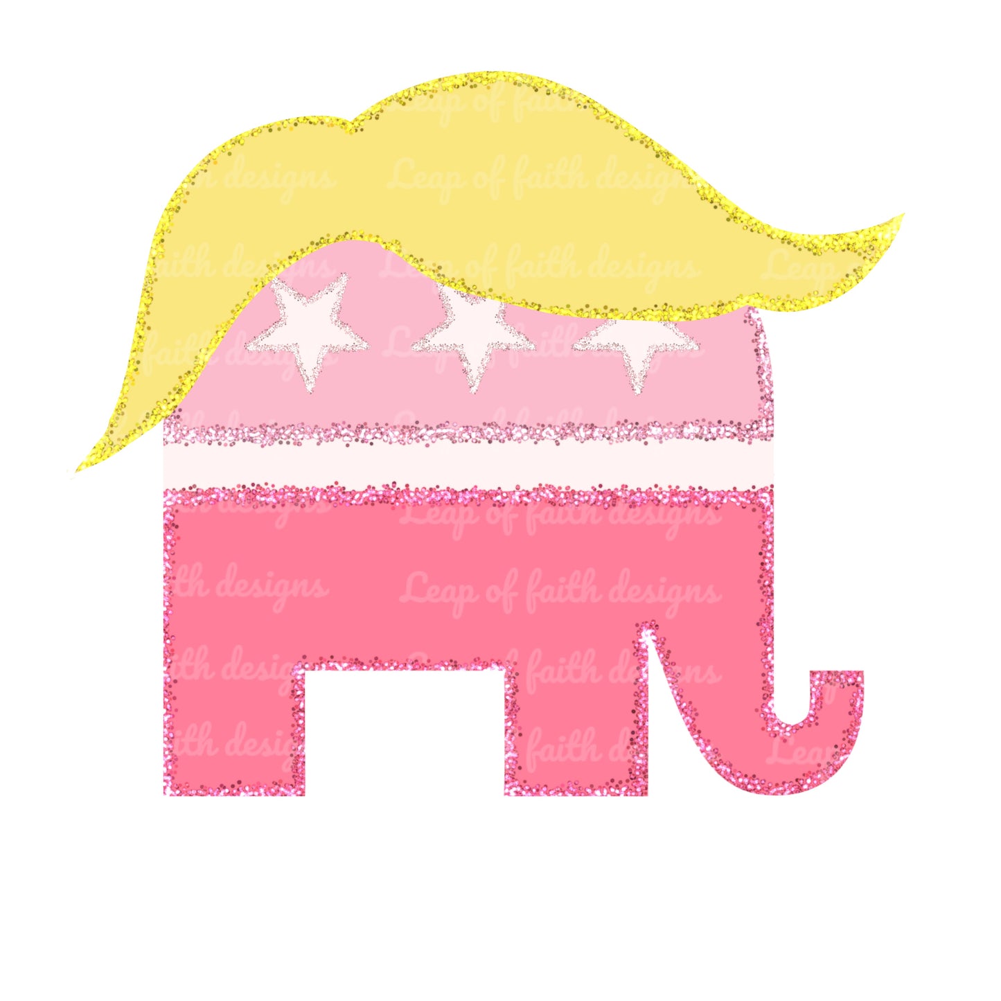 Pink glitter republican