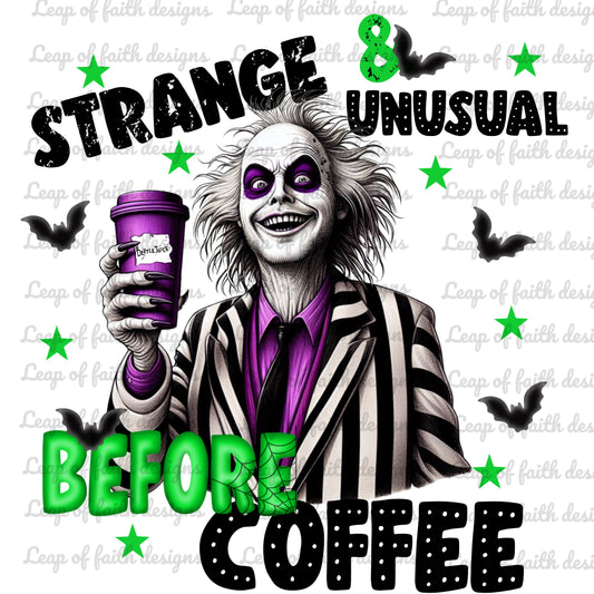 Strange and unusual before coffee beetlejuice with pocket design