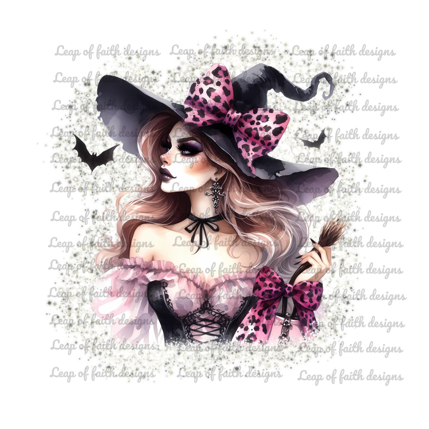 Pink beautiful witch