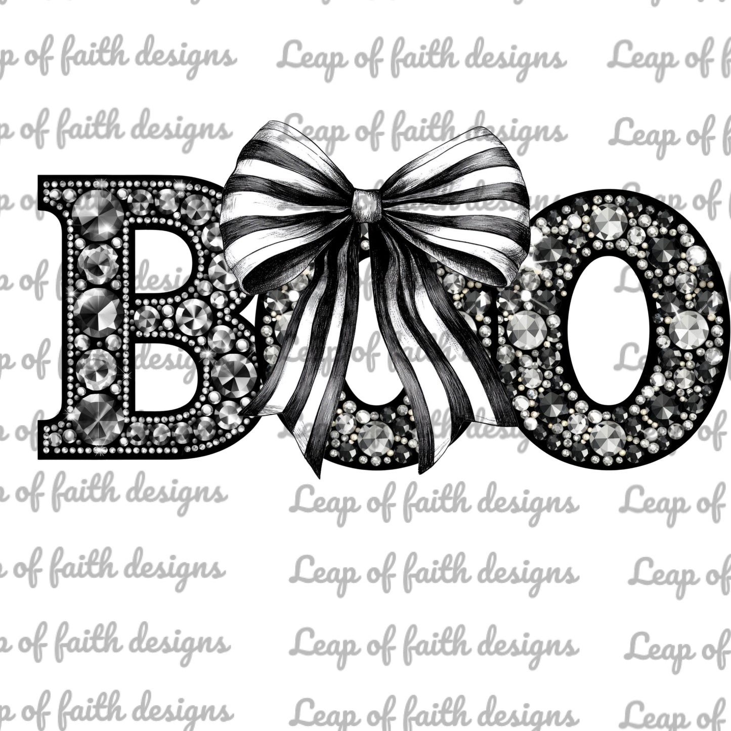 Faux rhinestone boo bundle