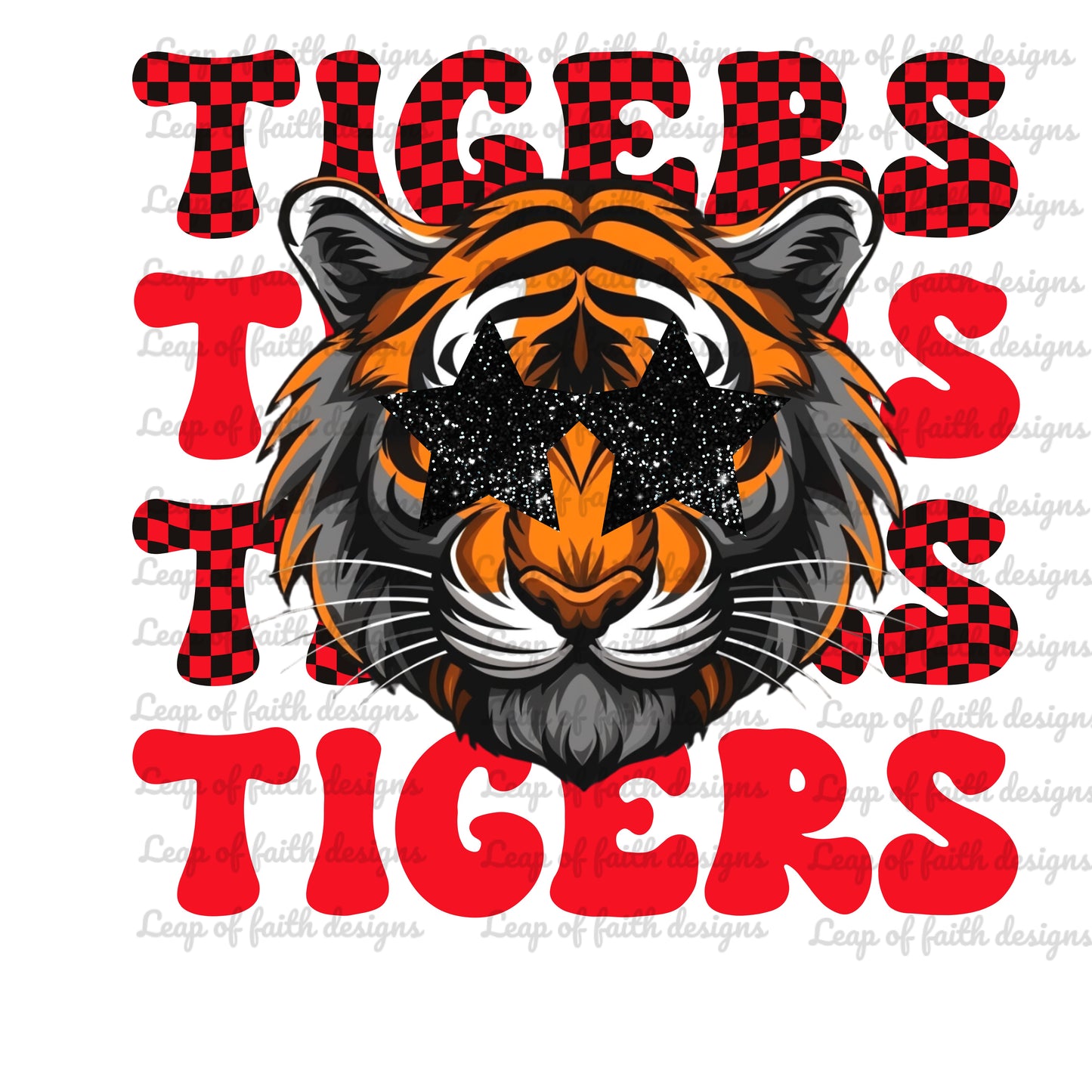 Tiger mascot red