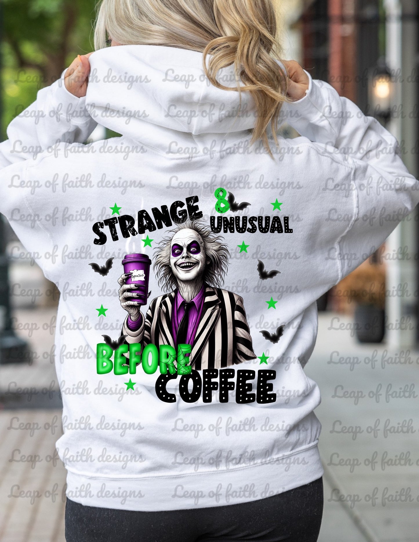 Strange and unusual before coffee beetlejuice with pocket design