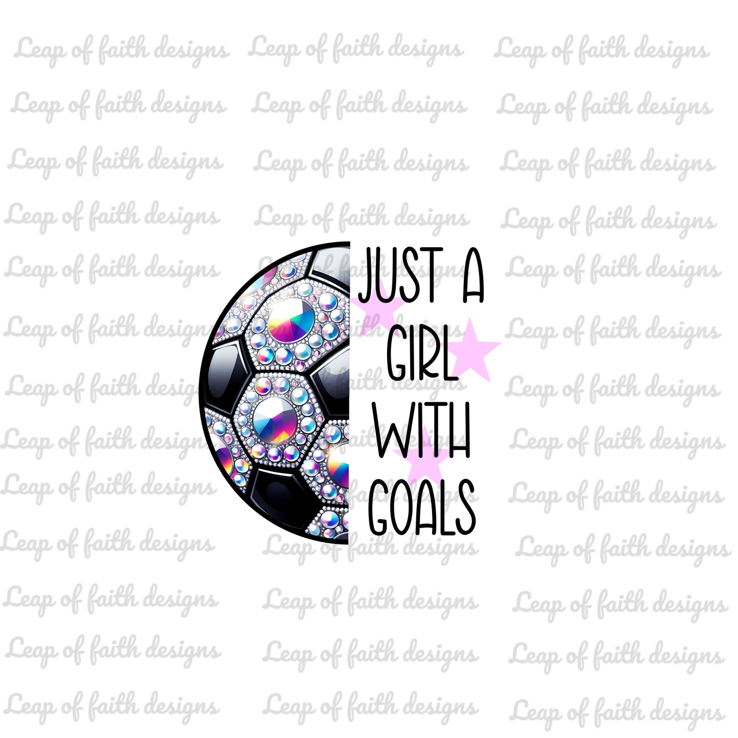 Just a girl with goals rhinestone design