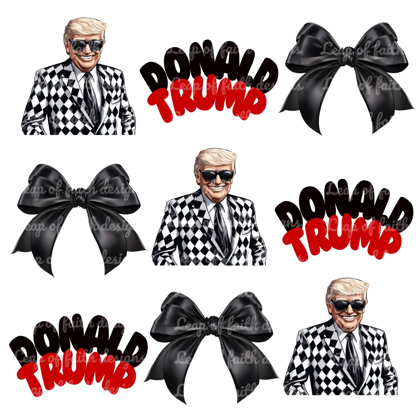 Checkered Donald trump coquette