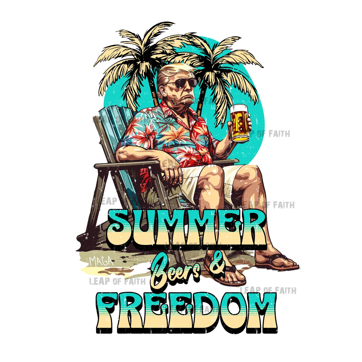 Summer beers and freedom TRUMP design