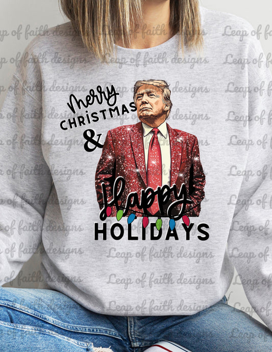 Trump merry Christmas and happy holidays