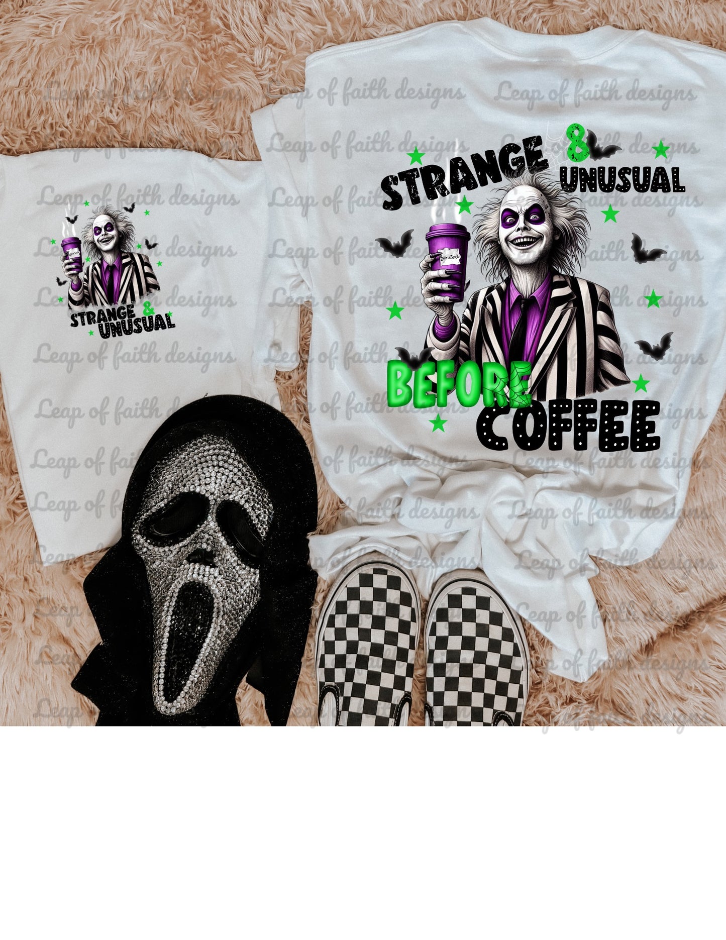 Strange and unusual before coffee beetlejuice with pocket design