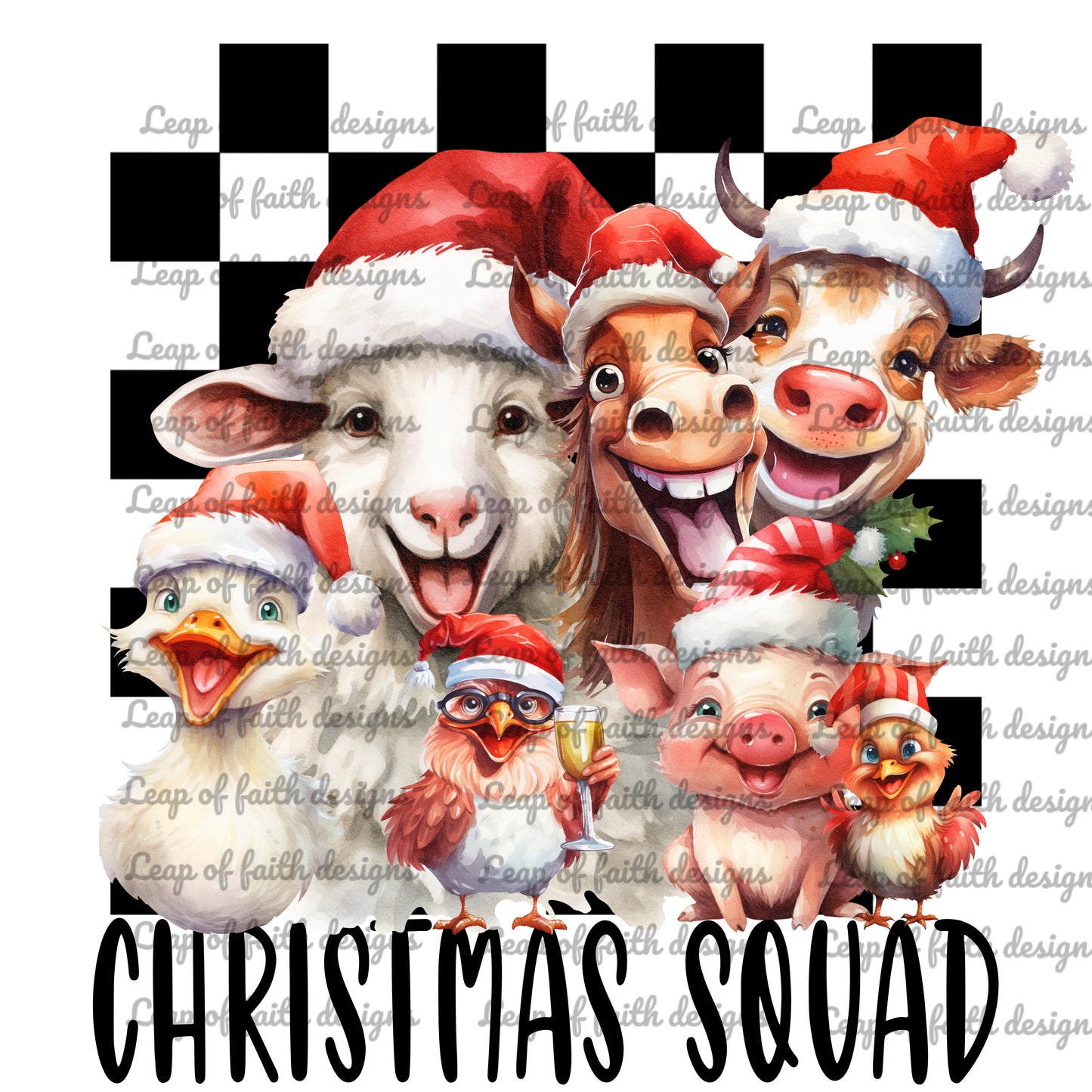 Christmas squad animals