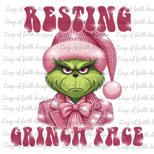 Resting grinch face bling