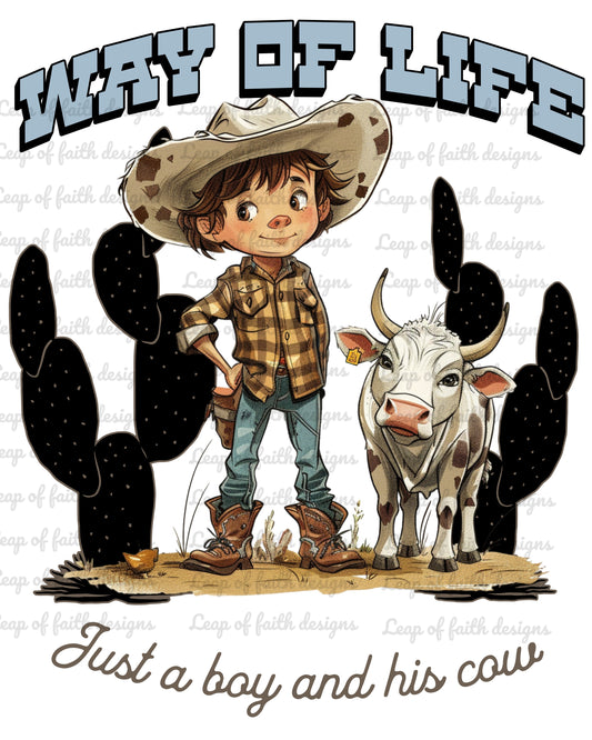 Way of life just a boy and his cow 2 design bundle