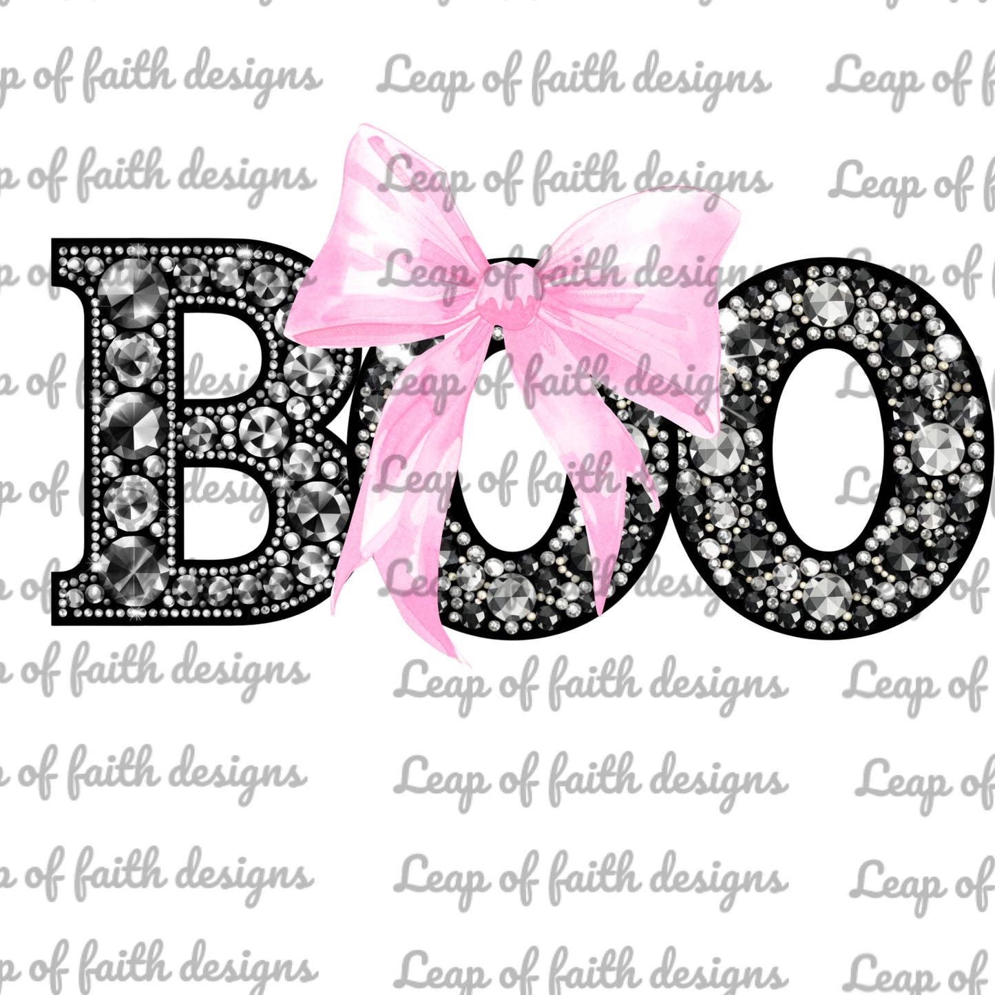 Faux rhinestone boo bundle