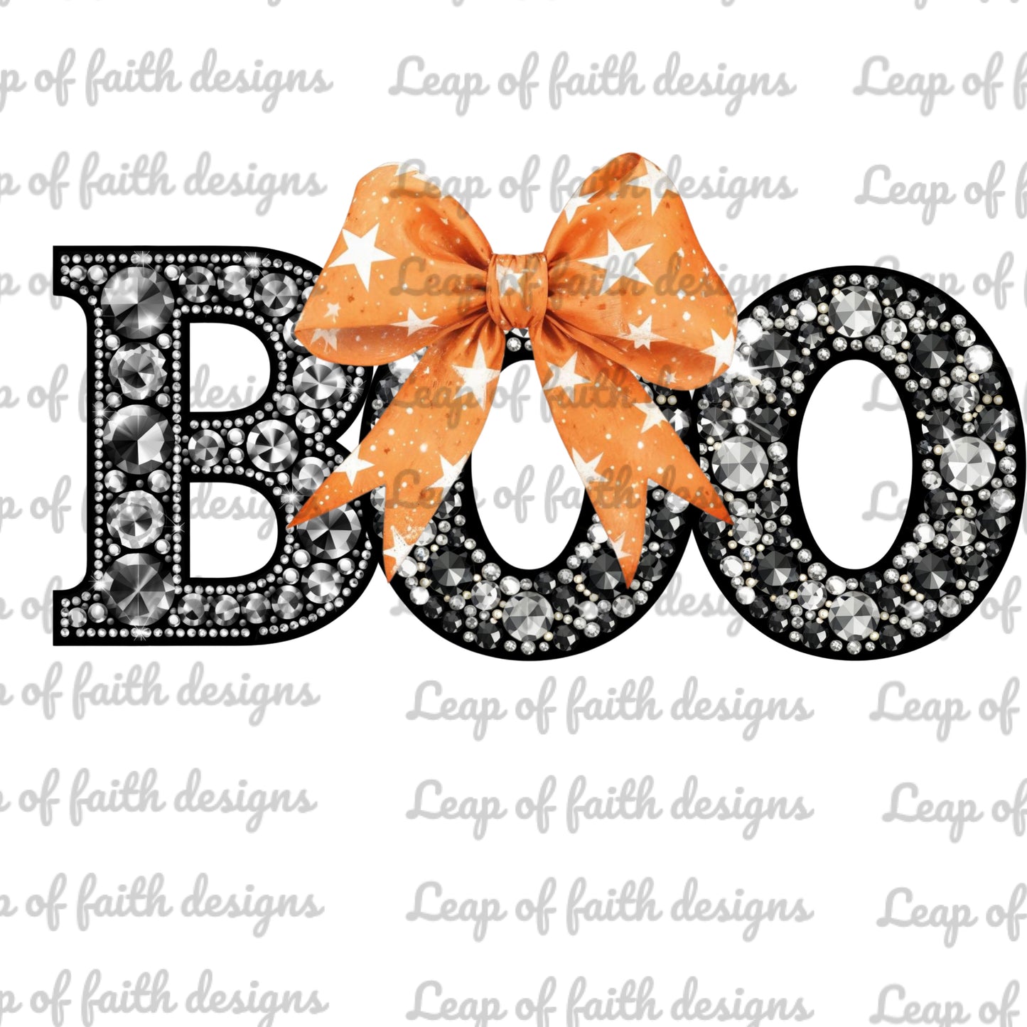 Faux rhinestone boo bundle