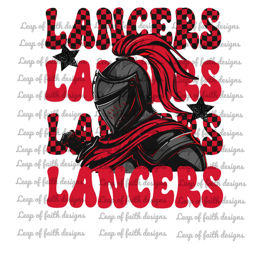 Lancer red mascot