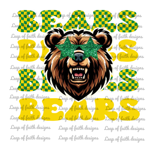 Bears yellow/green mascot