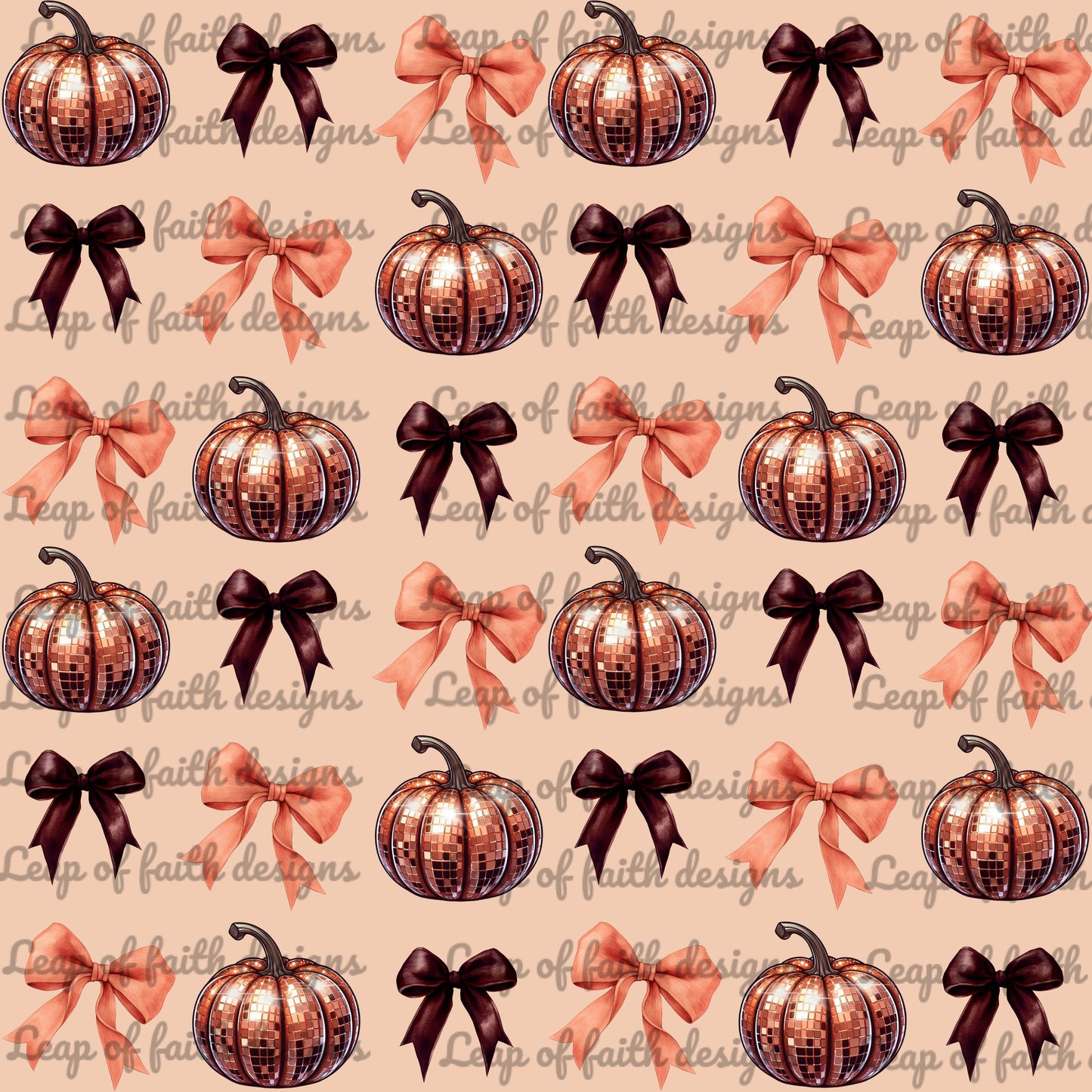 Fall pumpkin coquette seamless file