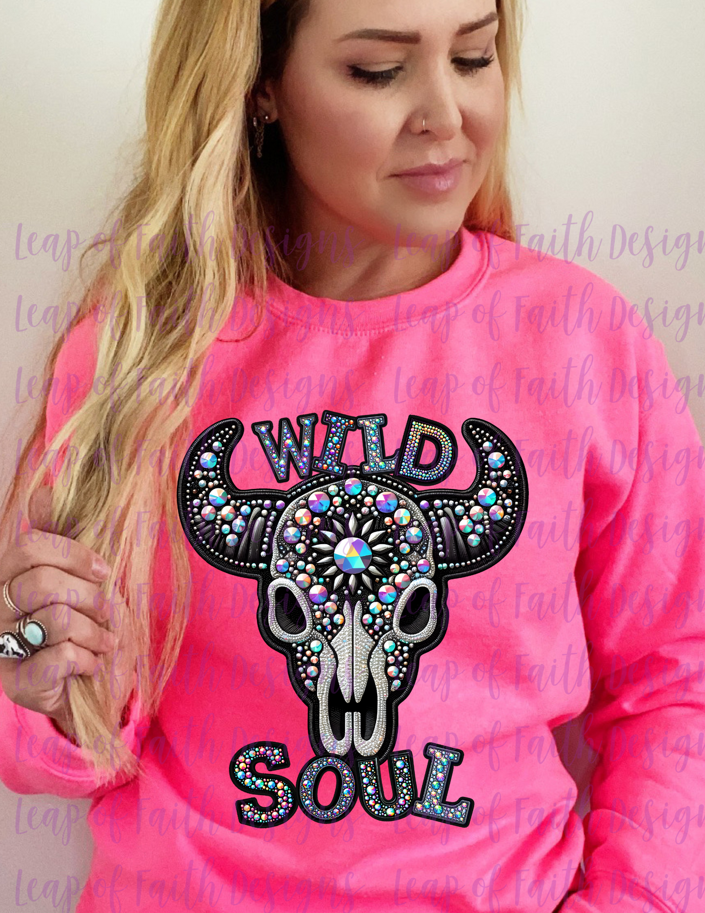 Wild soul faux embroidery gems