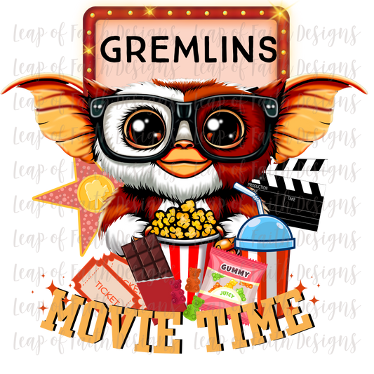 Gizmo at the movies (2 designs)